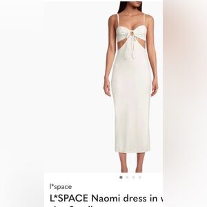 L*Space Cream Ribbed Dress